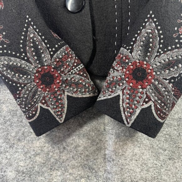 TARSIANI Wool Blend Whimsigoth Y2K Grunge Coat Jacket Made in Italy Size 40 - Picture 8 of 14